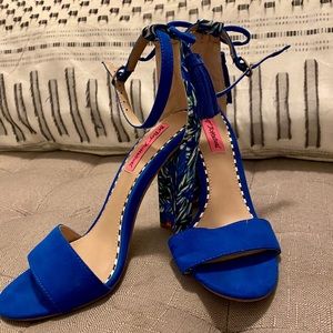 Betsey Johnson blue/ tropical heels